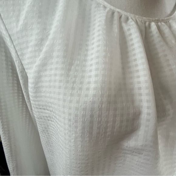 J.Crew Factory Semi-Sheer Grid Top - Picture 2 of 9